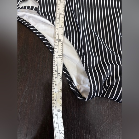Shade & Shore Black & White Striped High Rise Bikini Batjing Suit Bottoms Size S - Picture 6 of 10